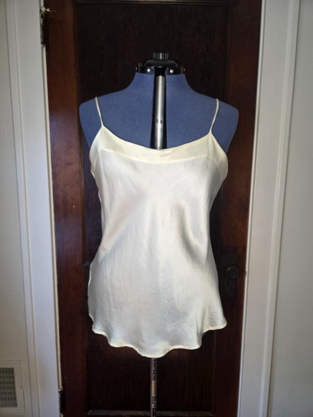Winter Silks Cream Semi Sheer Silk Camisole